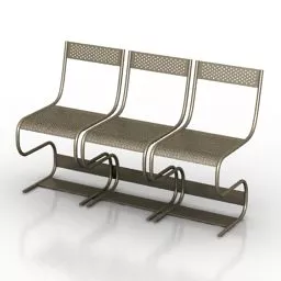 Airport Bench V1 3d model