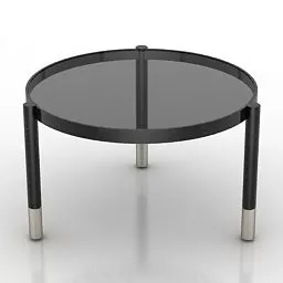 Black Round Coffee Table Table 3d model Black Round Coffee Table Table 3d model