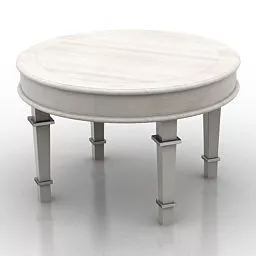 Antique Round Table 3d model Antique Round Table 3d model