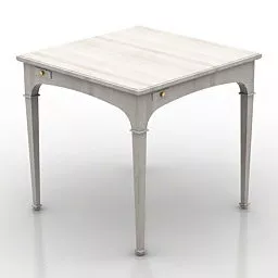 Antique Square Table 3d model
