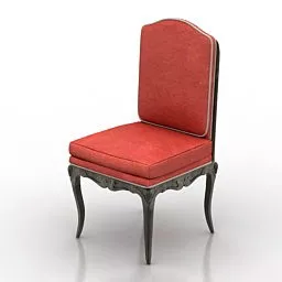 Restaurant Antique Red Chair 3d model