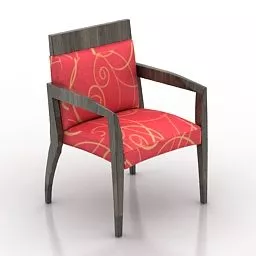 Asian Restaurant Armchair 3d model