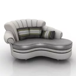 Antique Curved Sofa Infanta 3d model
