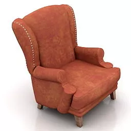 Wingback Armchair Berger 3d model