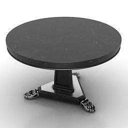 Black Round Table 3d model Black Round Table 3d model