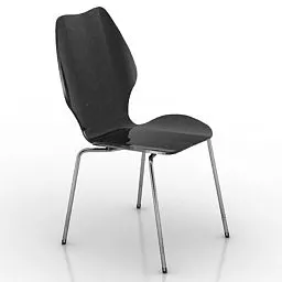 Plastic Chair Minimalist Design 3d model