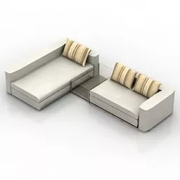 Sectional Style Sofa Modules 3d model