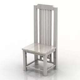 Chair Vertical Wood Ladder 3d model