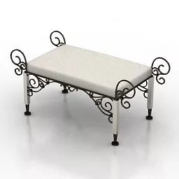Classic Metal Seat 3d model