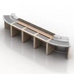 Bank Guess Table Reception 3d model