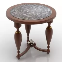 Western Antique Table 3d model