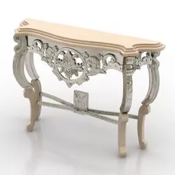 Wooden Classic Console Decoration 3d model