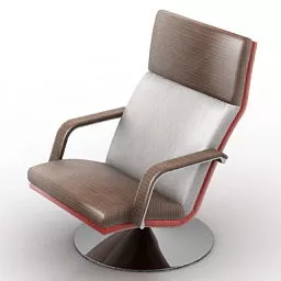 Hair Salon Armchair Leather 3d model