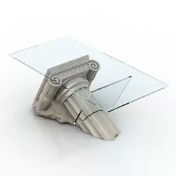 Classical Glass Table Cappellini 3d model