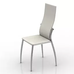 White Plastic Chair 3d model