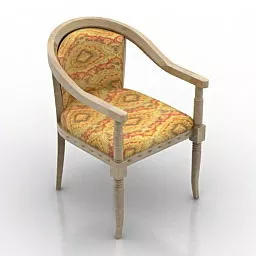 Single Armchair Country Design 3d model