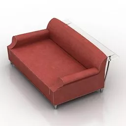 Modern Sofa Red Fabric 3d model Modern Sofa Red Fabric 3d model