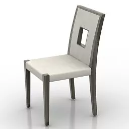 Furniture Chair With Back Hole 3d model