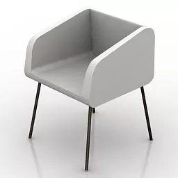 Small Cube Armchair Troy 3d model