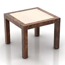 Living Room Square Coffee Table 3d model