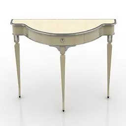 European Wooden Console Table V1 3d model