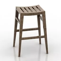 Home Work Wood Chair 3d model