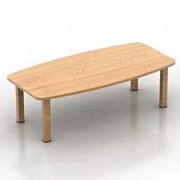 Wood Meeting Table 3d model Wood Meeting Table 3d model