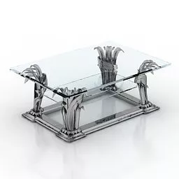 Furniture Glass Table 3d model Furniture Glass Table 3d model