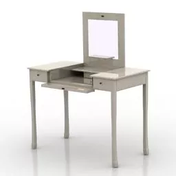 Dressing Table With X Leg 3d model