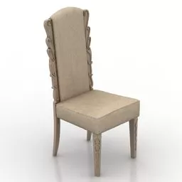 High Back Classic Chair 3d model High Back Classic Chair 3d model
