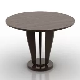 Round Table Dark Wood 3d model