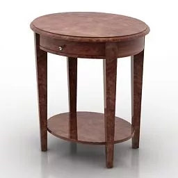 Living Room Round Console Table 3d model