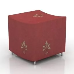 Red Fabric Seat 3d model