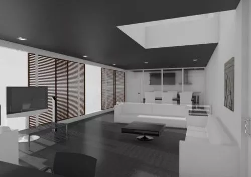 Living Room White Furniture 3d model Living Room White Furniture 3d model