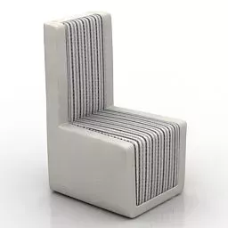 Solid Single Fabric Chair 3d model Solid Single Fabric Chair 3d model