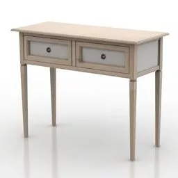 Antique Mdf Console Table 3d model