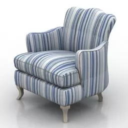 Armchair Retro Style Home Decoration 3d model