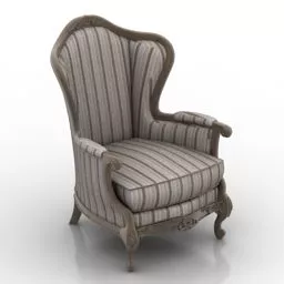 Classic Wing Armchair Borgo 3d model