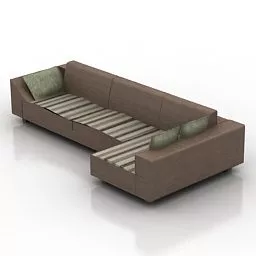 Corner Sofa Grey Fabric V1 3d model Corner Sofa Grey Fabric V1 3d model