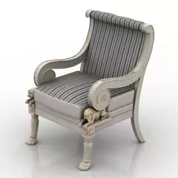 Western Classic Single Armchair 3d model
