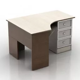 Work Desk Table Corner Space 3d model Work Desk Table Corner Space 3d model