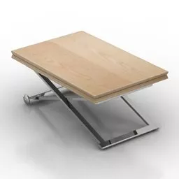 Folding Wooden Table 3d model