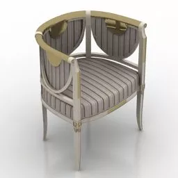 Antique Fabric Armchair 3d model Antique Fabric Armchair 3d model