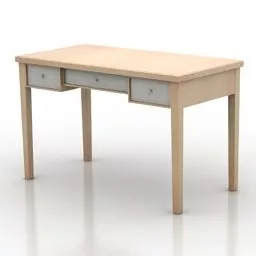 Wooden Console Table For Home 3d model Wooden Console Table For Home 3d model