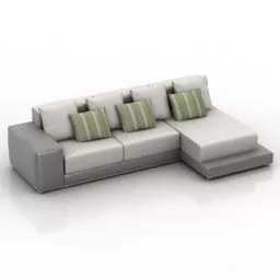 Home Living Room Sectional Sofa 3d model