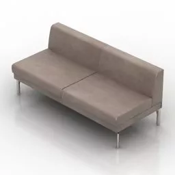 Modern Sofa Bench 2 Seats 3d model