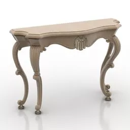 Elegant Antique Console Table 3d model