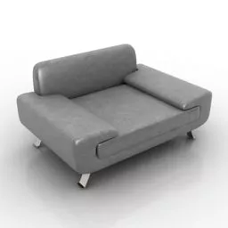 Grey Fabric Armchair Kochanowicz 3d model