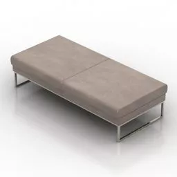 Simple Waiting Bench For Public Space 3d model