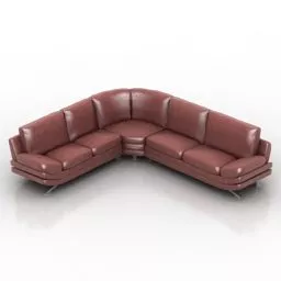 Corner Red Sofa Laguna 3d model